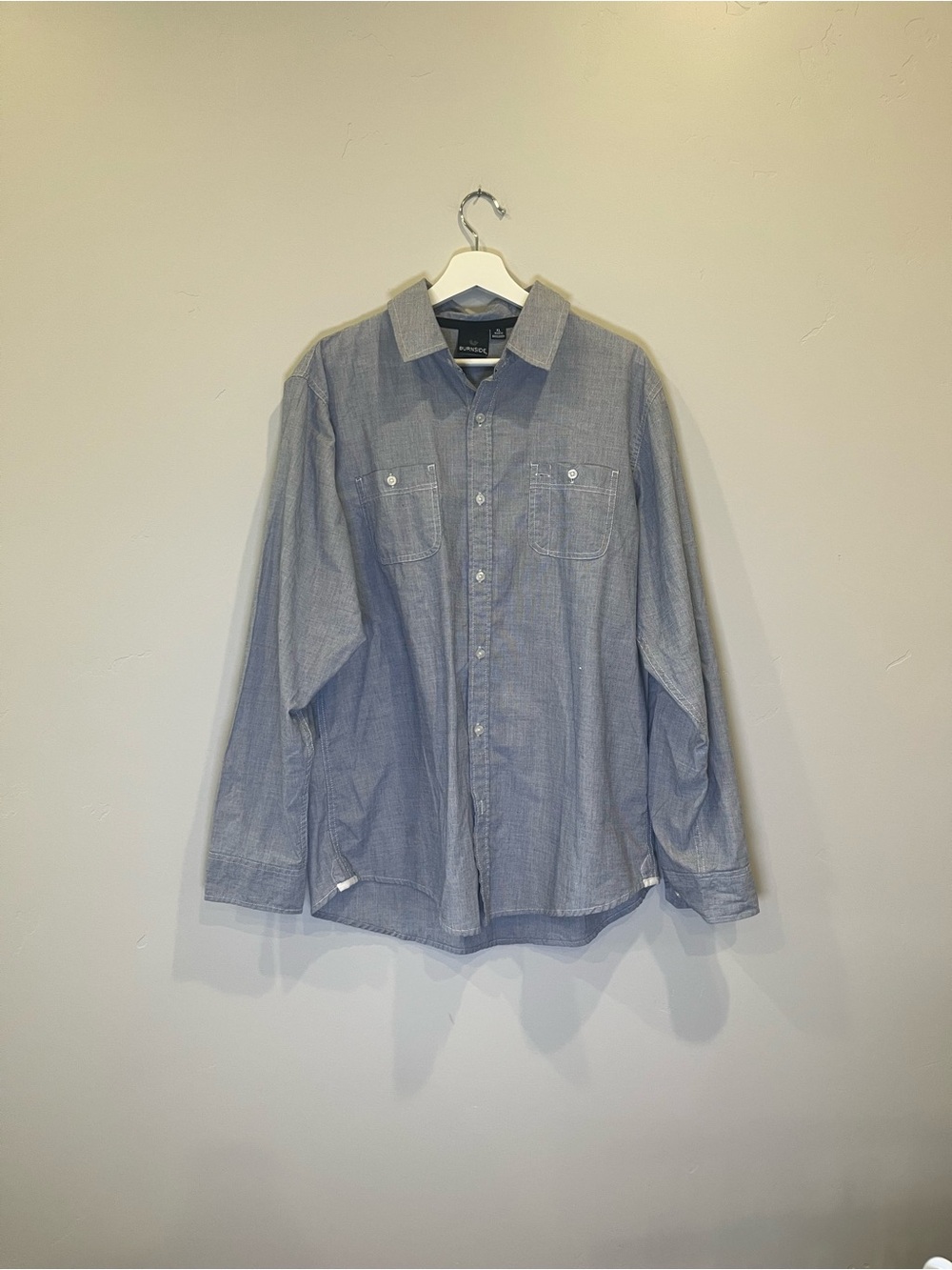 burnside Light Blue Long-Sleeve Button-Down Shirt